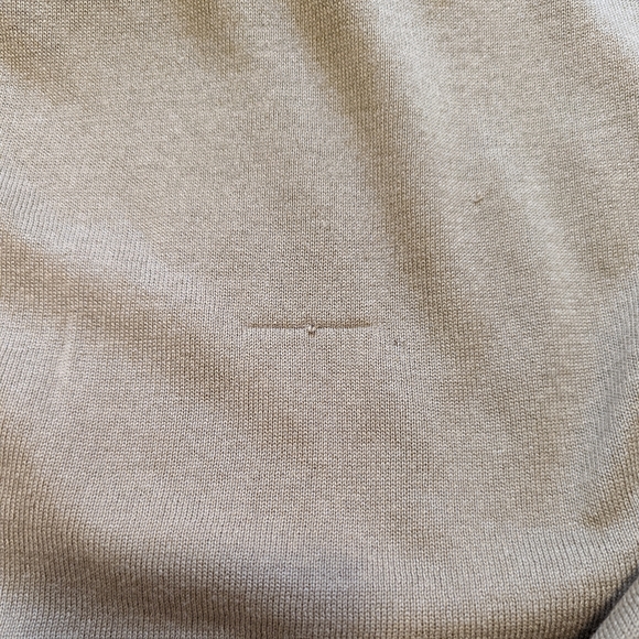 Magaschoni tan beaded neckline silk/cashmere blend tank sweater dress. - Picture 9 of 9